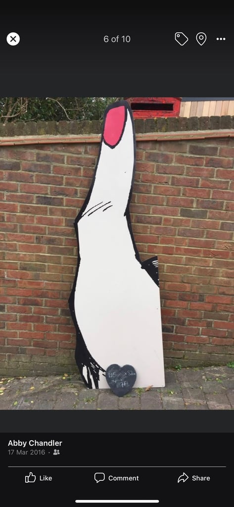 huge acrylic hand finger sign ornament advertising board 