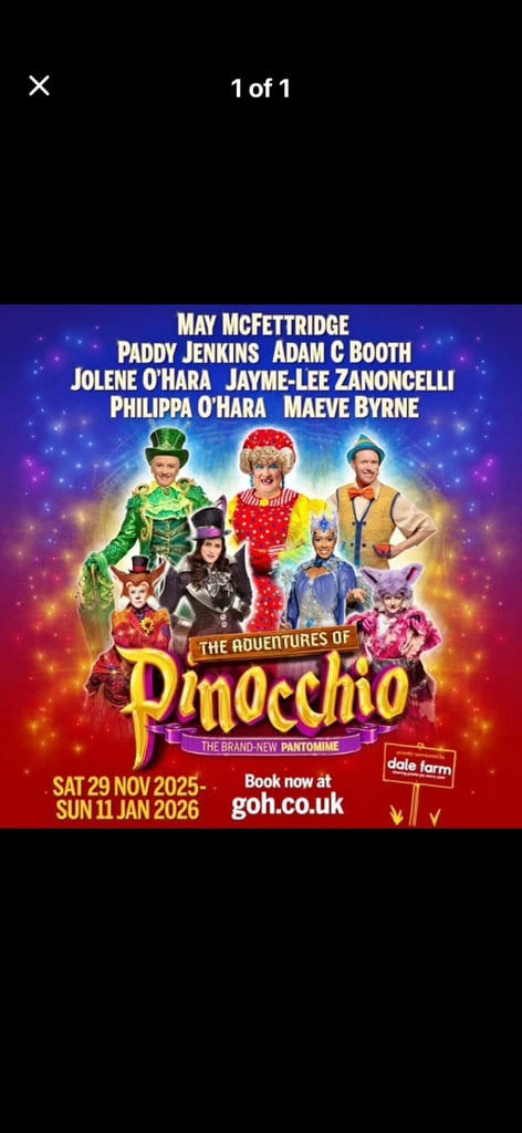 29th December 1.30  2adults and 1child stall s11 s12 s13