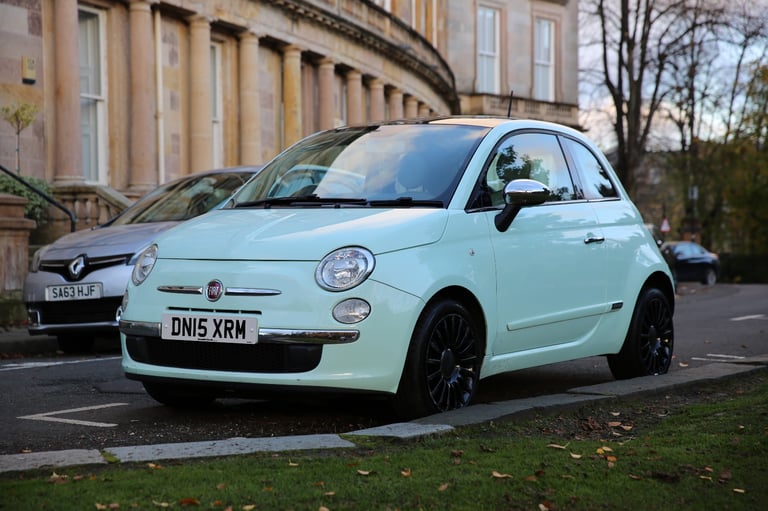 FIAT 500 1.2 LOUNGE PETROL MINT GREEN MANUAL+WARRANTY