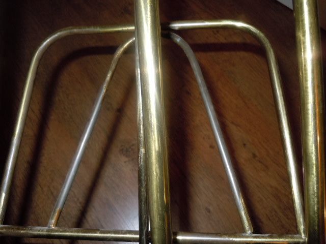 RARE ANTIQUE THREE TIER MAGAZINE BOOK RACK STAND 