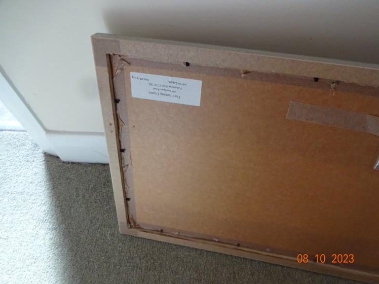 Modern picture frame as new with glazing and backboard