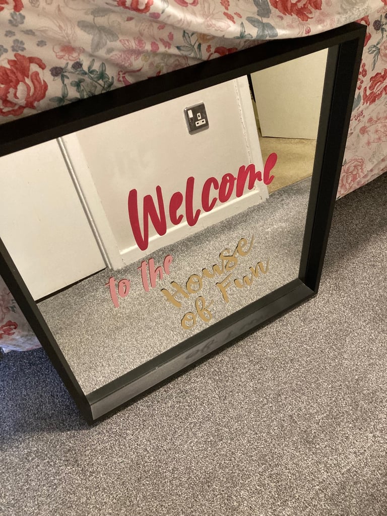 image for Large mirror black frame