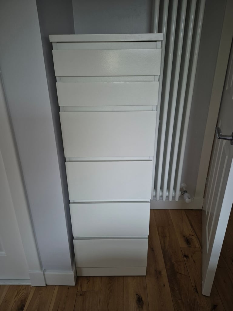 Ikea bedroom furniture - double bed frame, 3 x chest of drawers and desk - will sell separately