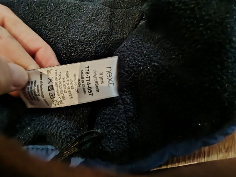 Boys next blue jacket coat 3 years