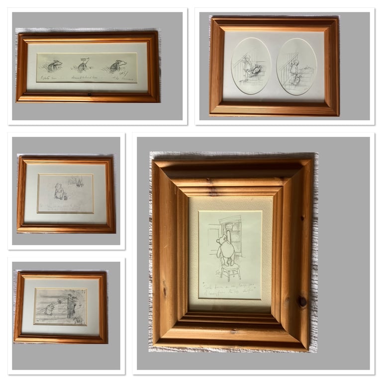 image for 5 EH Shepherd  pencil prints Winnie the Pooh and Friends