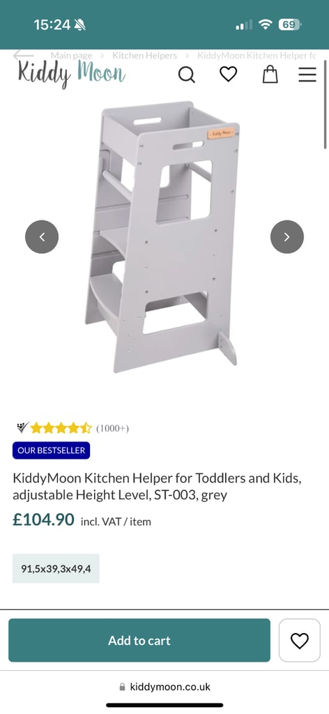 Kitchen Helper for Toddlers and Kids, adjustable Height Level