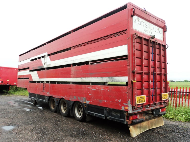 1991 Houghton 4 Double Deck Sheep Cattle Tri-axle On Air