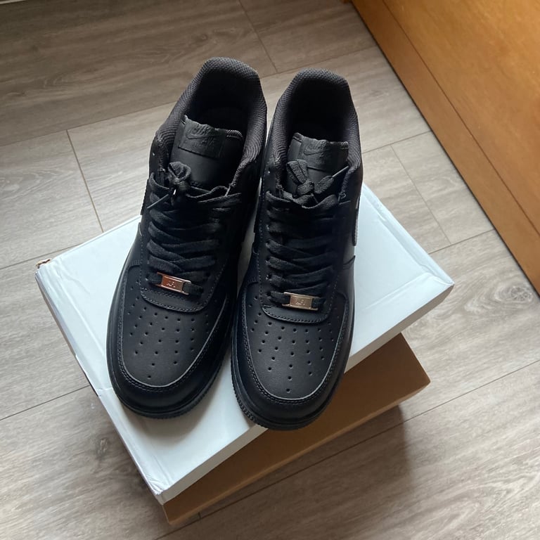 image for Black Airforce 1s-size 8.5