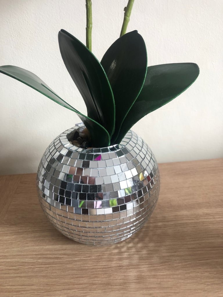 Disco ball faux plant