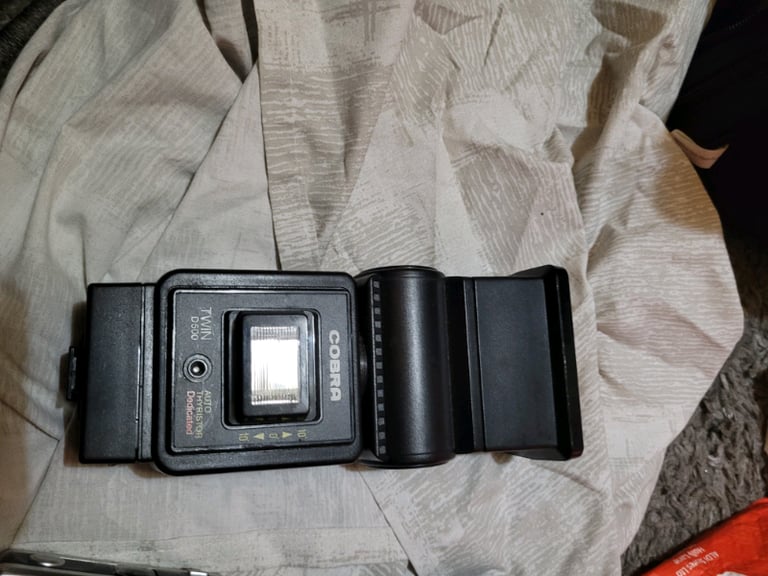 Vintage Cameras and 3x telescopic lenses promura, Phago, Cobra flash