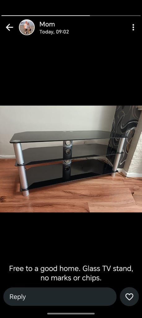 image for Glass TV stand 