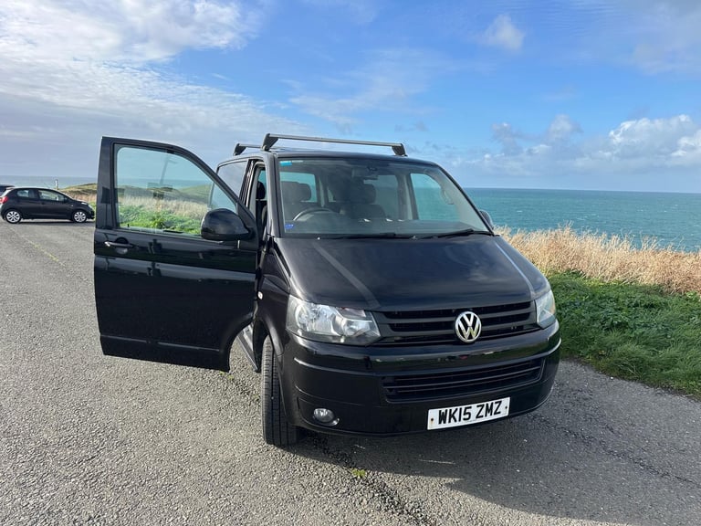 Black VW Transporter T5 Volkswagen, TRANSPORTER, Window Van, 2015, Manual, 1968 (cc)
