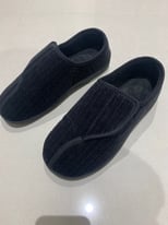 image for Men’s memory Foam Wide Fit Diabetic Slippers Comfy Warm Plush