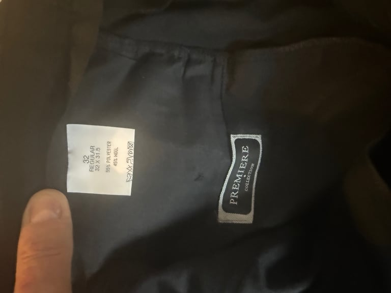 Black Dinner suit from Next 44R jacket/ 32R W 31.5L trousers Worn once 