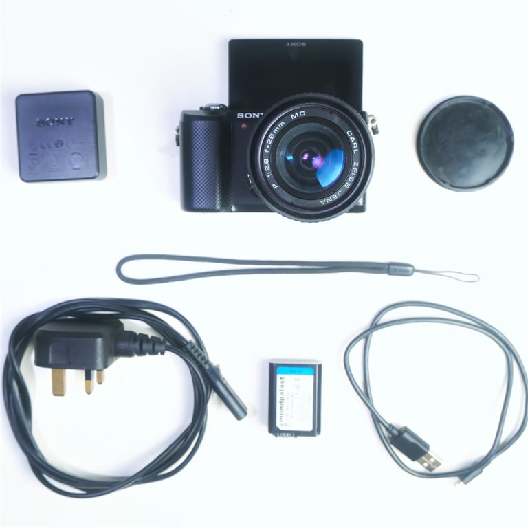 Sony a5000 Digital Camera + 28mm Lens + Adapter + CLEAN HDMI Hack [Sony Alpha APS-C]