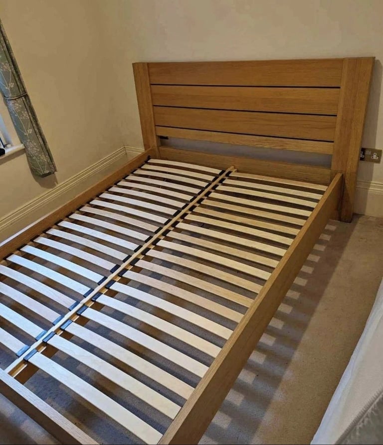M&S Sonoma Solid Oak King size bed frame 