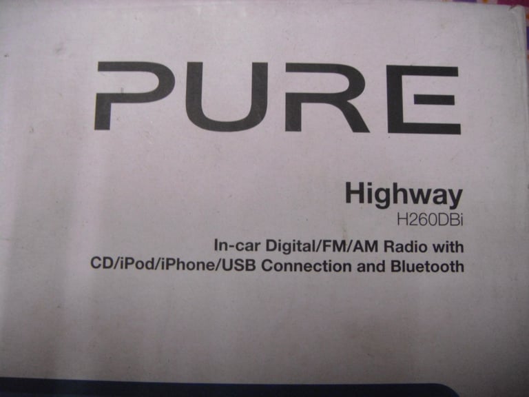Pure Highway H260DBi in car Digital FM/AM Radio with CD/iPod/Phone/USB Connection and Bluetooth