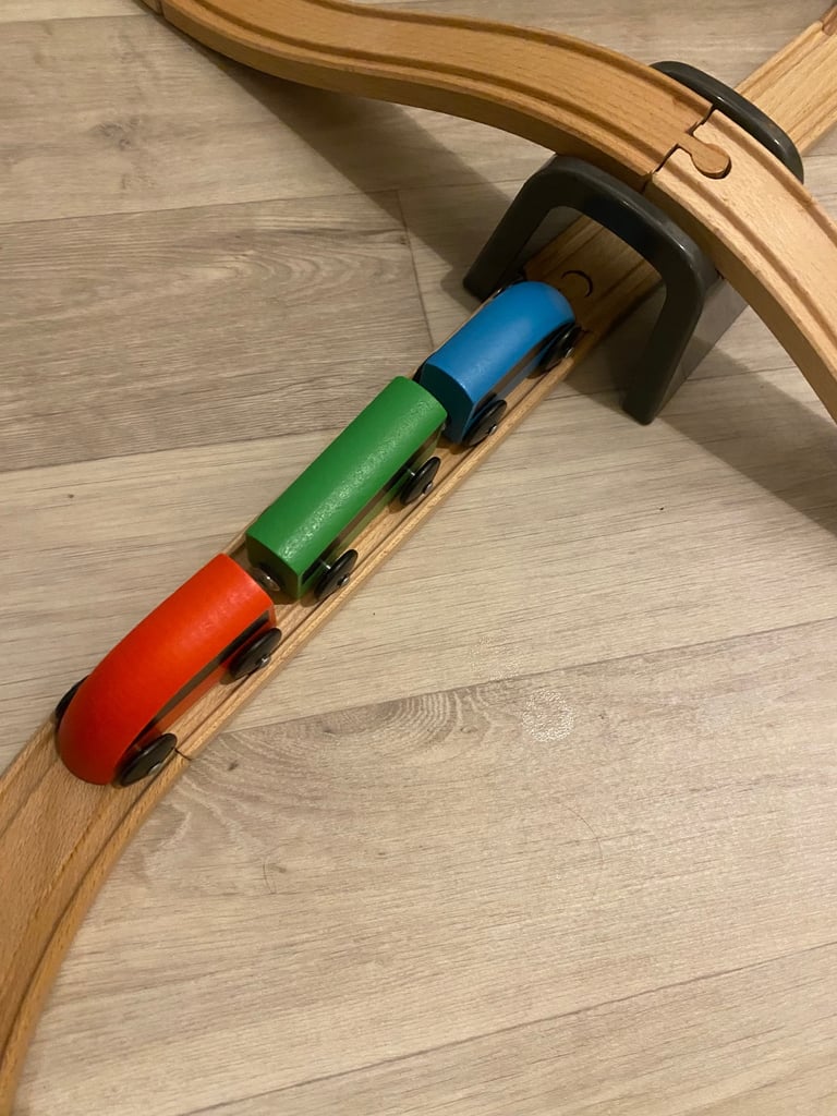 Wooden train set, twenty pieces