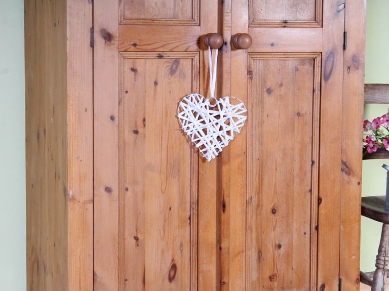 Nationwide Delivery - Old Pine Farmhouse Wardrobe Heavy Solid & Aged Character