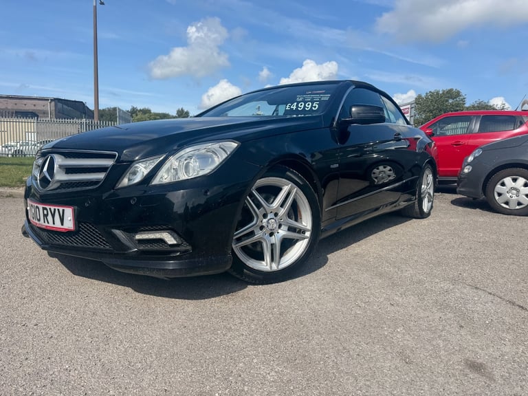 2010 10 MERCEDES E350 3.0 CDi V6 SPORT BLUEEFFICIENCY AUTOMATIC CABRIOLET .BLACK