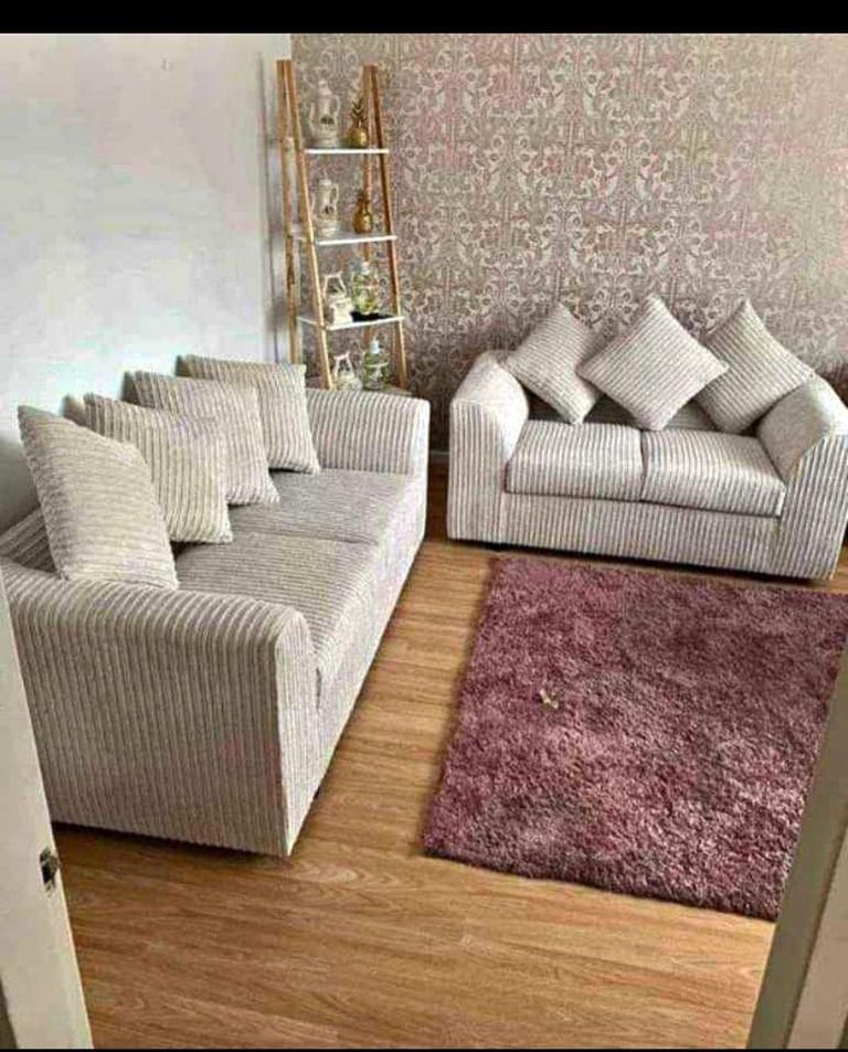 ✳ Premium quality L shape sofa 3 & 2 seater with Stool  Free Delivery In All UK
