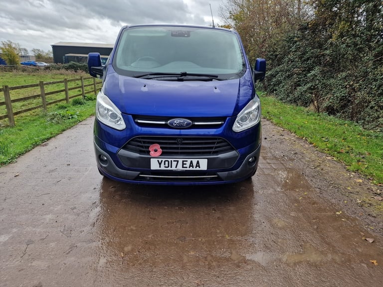 image for 2017 Ford Transit Custom Blue LWB 6 Seat Crew Cab  Drives Perfect  9m MOT LTD