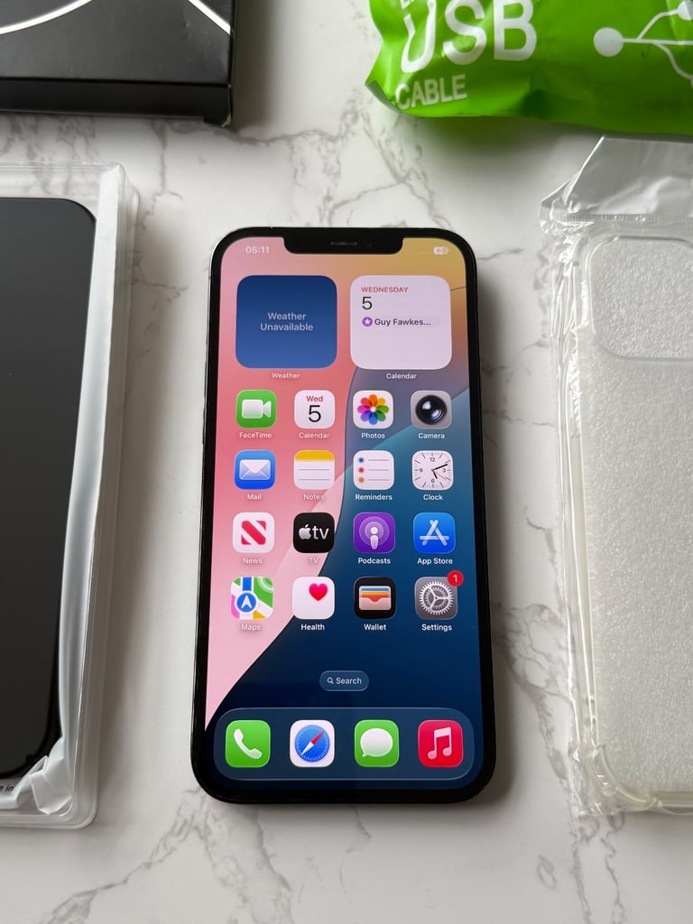 ✅📲APPLE IPHONE 12 PRO MAX 128GB IN PACIFIC BLUE UNLOCKED WITH NEW CASES