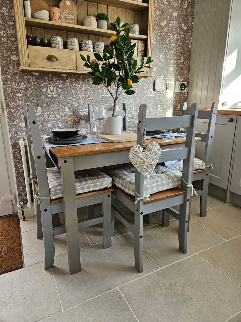 Dining Table and Chairs and cushion pads
