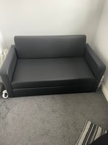 Argos 2 seater leather faux sofa bed 