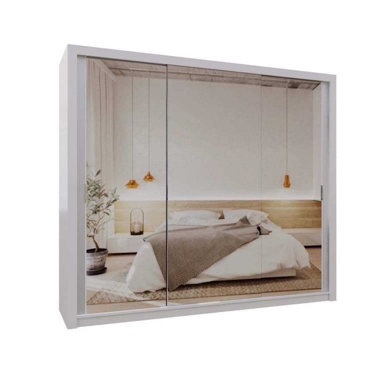 High-Quality Sliding Mirror Door Wardrobe – Ideal for Small & Large Spaces