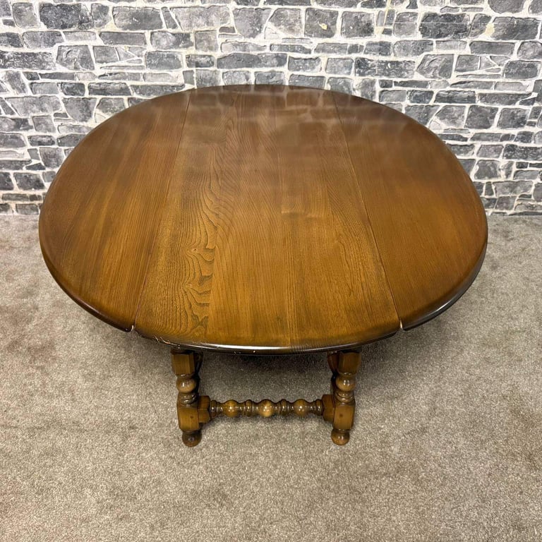 Ercol Oval Drop-Leaf Gateleg Dining Table