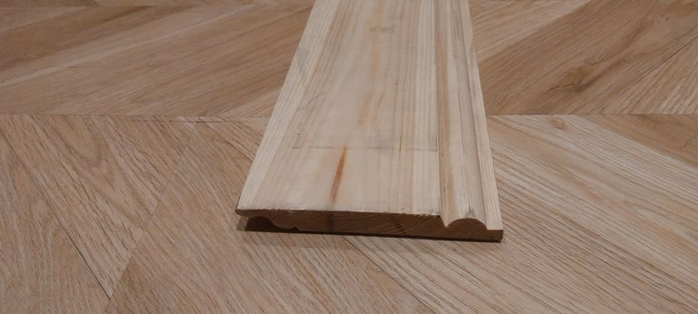 New Ogee Wooden Skirting Board. One length measures 1.8m