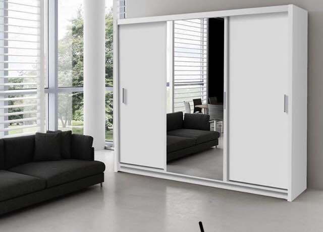 GUARANTEED PRICE- BRAND NEW 2 3 DOOR GERMAN SLIDING TWO THREE DOOR WARDROBE IN 4 COLORS *