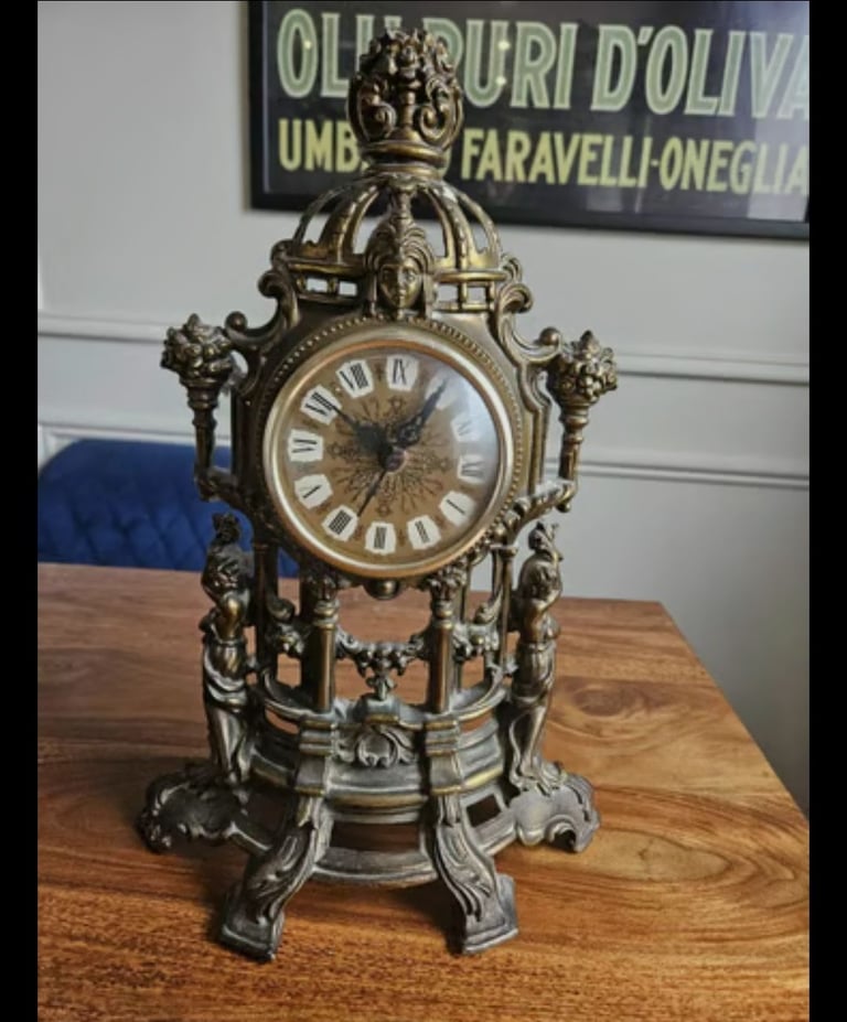 Brass antique clock