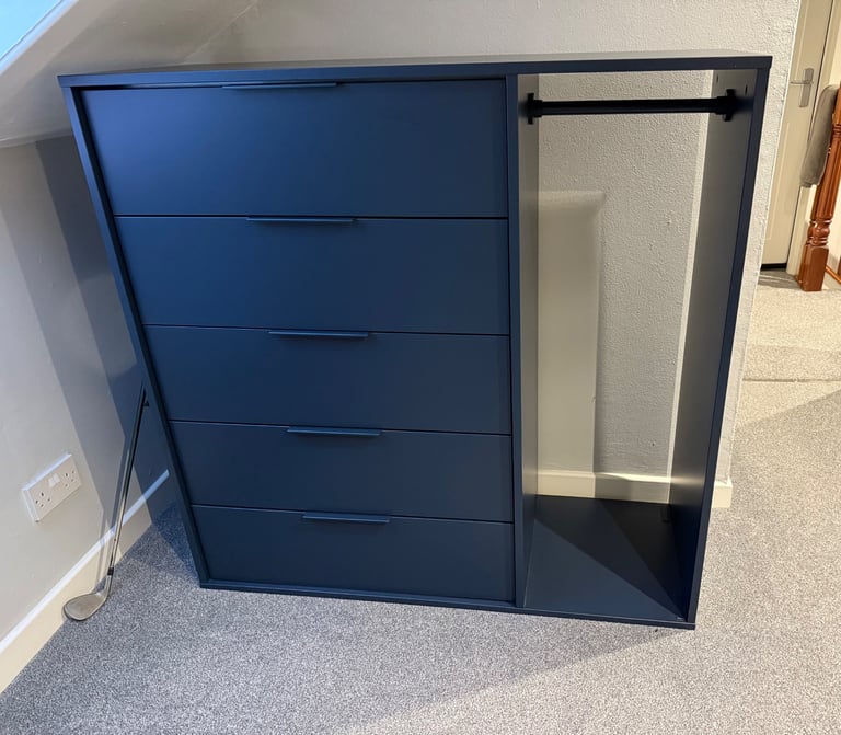 image for IKEA blue drawers with hanging space