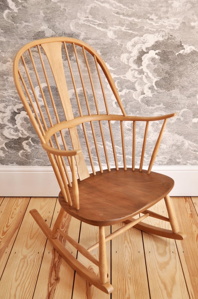 RENOVATED Vintage Retro 60's Ercol Chairmakers Rocker Rocking Chair Light Finish mdl 473