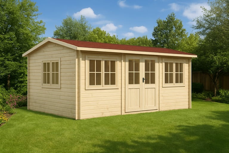 Garden room, Office, Summer house, Log cabin OSLO 6x4m