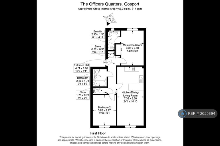 2 bedroom flat in Weevil Lane, Gosport, PO12 (2 bed) (#2655894)