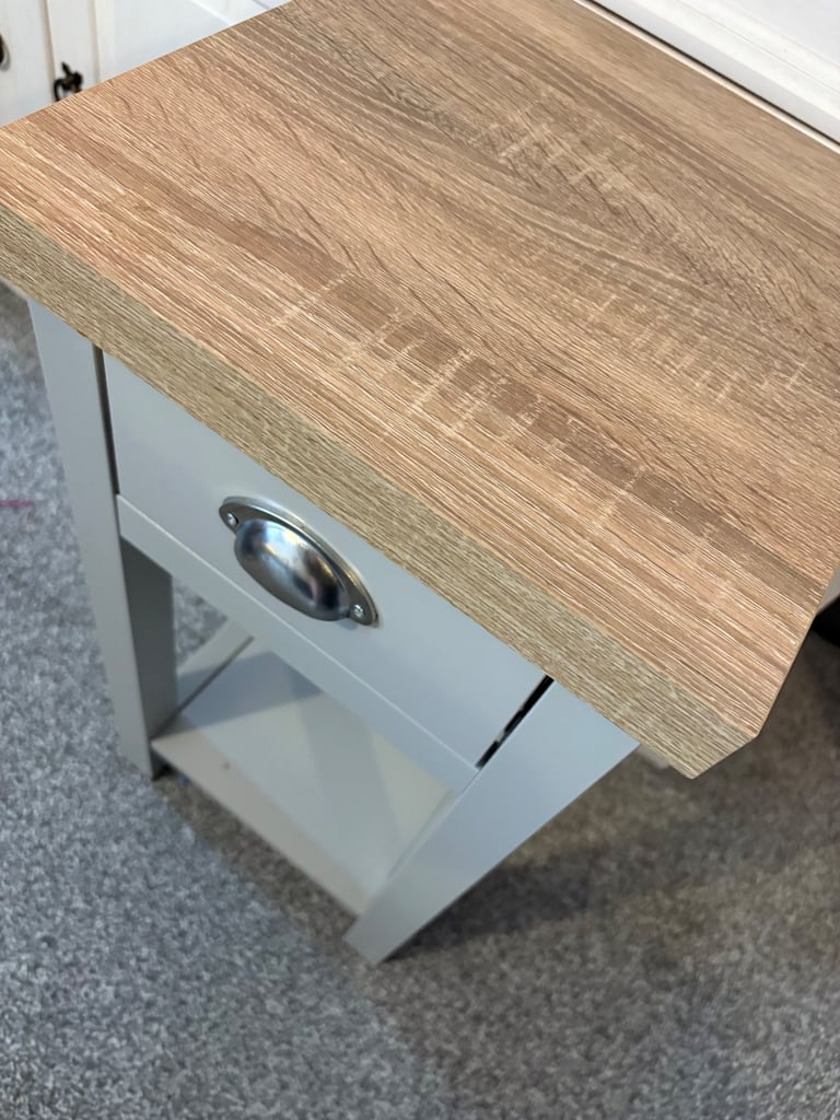 Grey bed side table x1