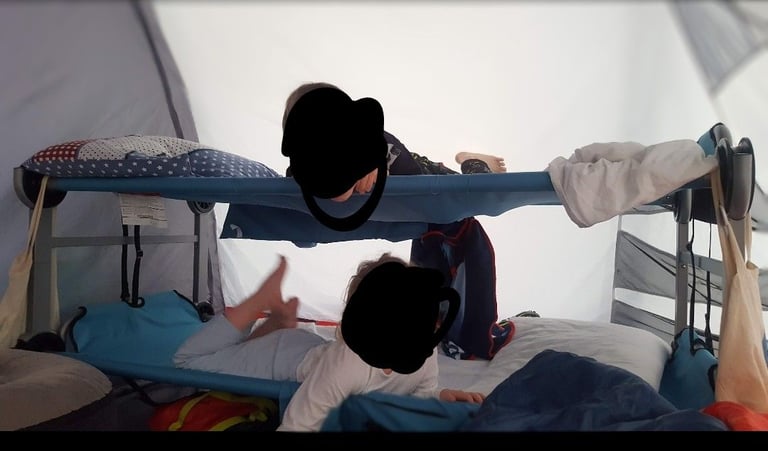 Travel/camping bunk bed