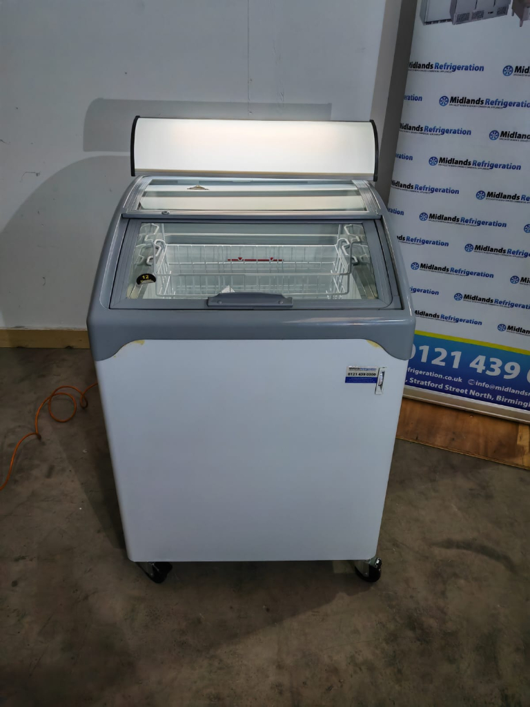 Sliding Curved Glass Lid Chest Freezer Commercial Freezer Commercial