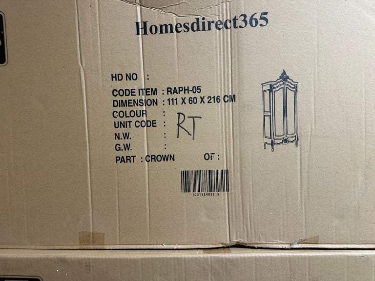 Masterpiece La Rochelle Handmade French Antique Style Mirrored Wardrobe / Armoire - Brand New