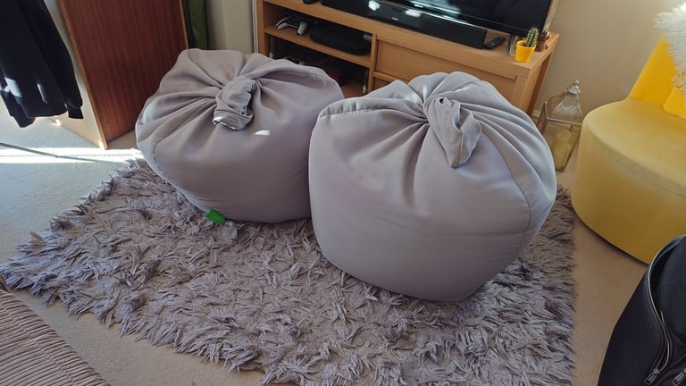 image for Two Grey XL GILDA Bean Bags