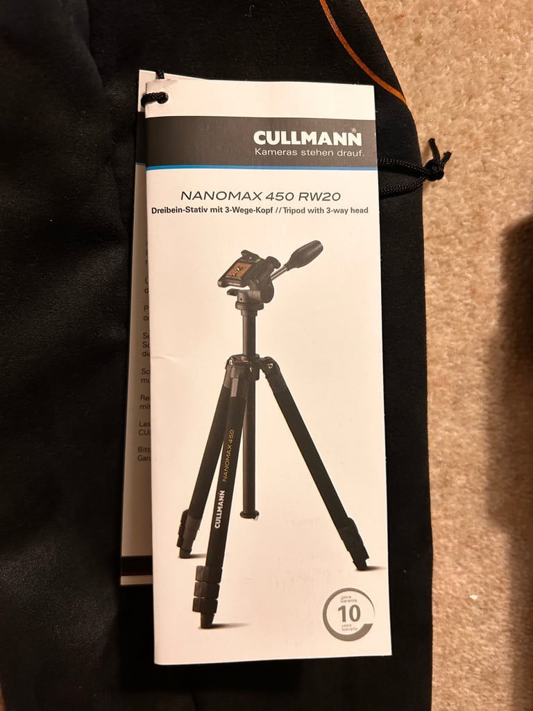 NANOMAX 450 Tripod with RW20 Three Way Head 
