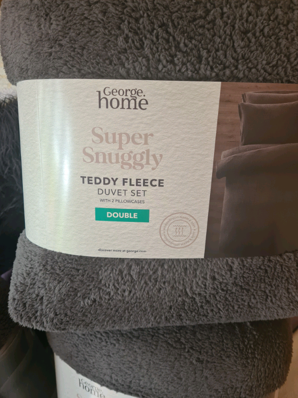 image for TEDDY FLEECE DUVET SET 