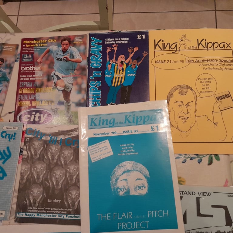 Manchester City programs, fanzines.