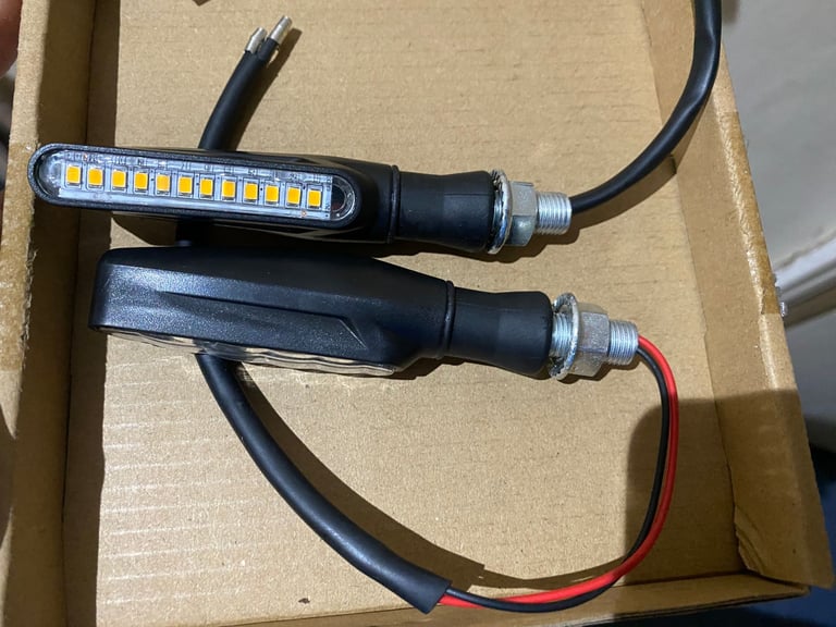 image for Share 2 x Universal 12V LED Motorcycle Flowing Turn Signal Indicators Flow Motorbike