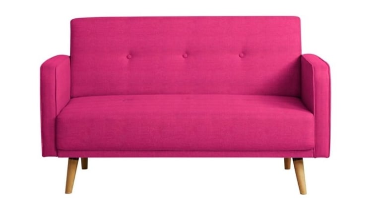 Hot pink sofa lovely space saver retro 