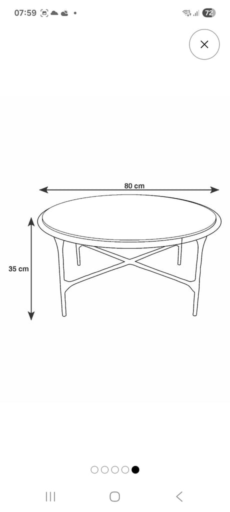 Next gold & glass coffee table 