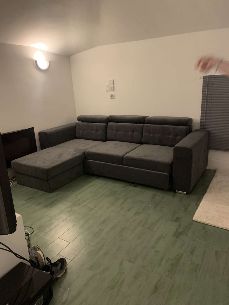 image for large Grey Sofa Bed with storage 